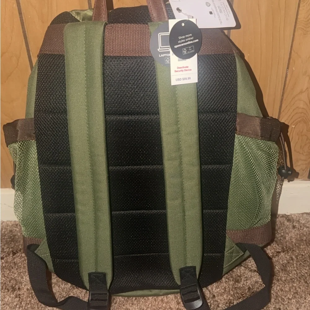 Camp Crystal Lake Olive Green Drawstring Backpack
